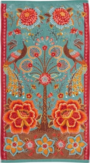 Pip Studio Pip Jungle Garden Towel Blu.Gre 100X180 Pip Studio Pip Jungle Garden Towel Blu.Gre 100X180