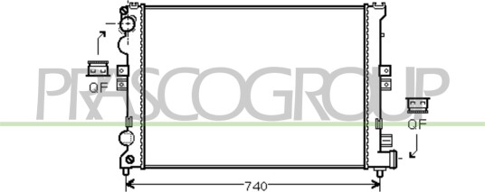PRASCO CI053R002 Radiator motorkjøling