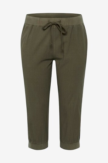 KAFFE Curve Bukse kcNana Capri Pants Grønn