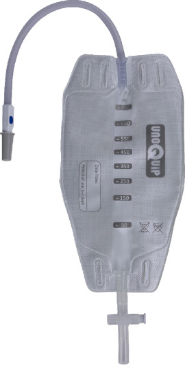 Unoquip benpose steril med dreieventil 750 ml / 9 cm 10 stk