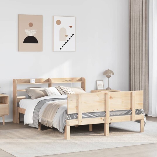Sengeramme med hodegavl 120x190 cm heltre furu 3306815