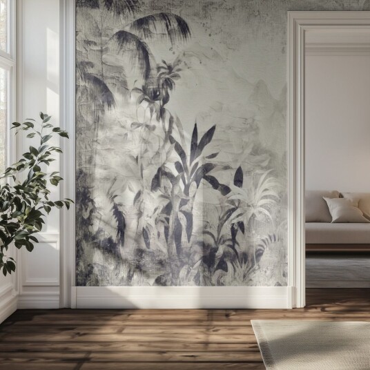 Tapet Monokrom Jungle Design