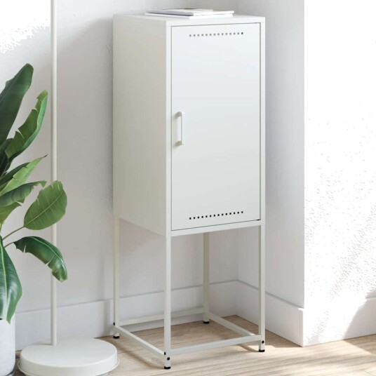 Highboard hvit 36x39x107 cm stål