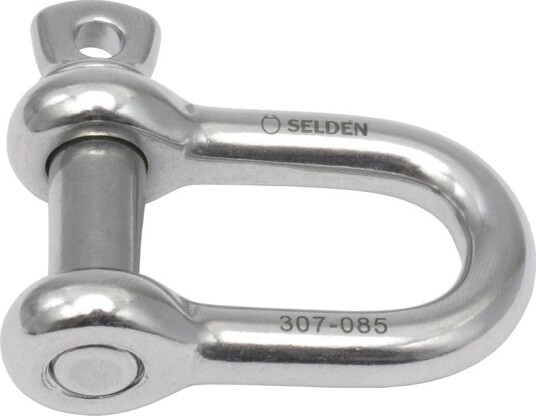 Seldén D sjakkel 8/10 mm 2000 kg 4000 kg 76 g PBB80,RBB80 Seldén D sjakkel 8/10 mm 2000 kg 4000 kg 76 g PBB80,RBB80