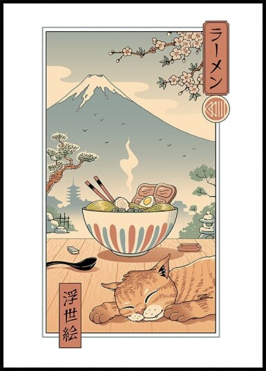 A Perfect Ramen Weather Poster Plakat / 50x70cm