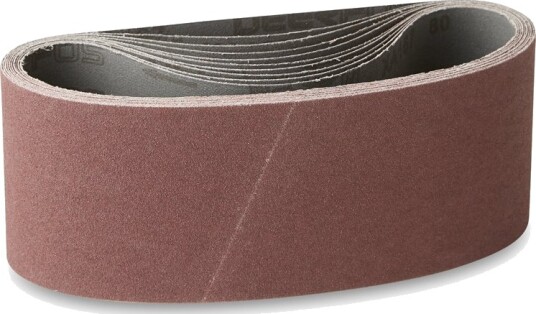 10 stk. Lerretsslipebånd 100x610mm Korn P80