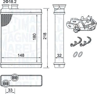 MAGNETI MARELLI 350218515000 Varmeapparat register MAGNETI MARELLI 350218515000 Varmeapparat register