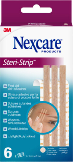 Nexcare Steri-Strip sårlukkingstape beige 6 stk