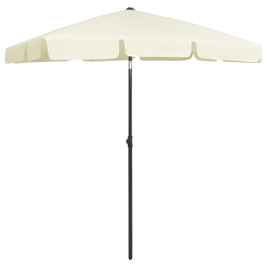 vidaXL Strandparasoll sandgul 180x120 cm