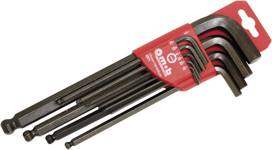 Unbrakonøkkelsett med kule 1/16"-1/2"