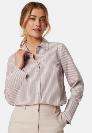 BUBBLEROOM Minou shirt Nougat / White 46 BUBBLEROOM Minou shirt Nougat / White 46