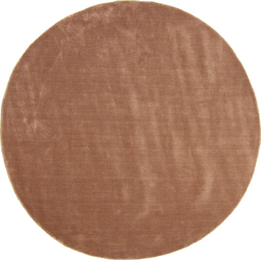 Rundt teppe Recycled PET with viscose look brun Størrelse: Ø 80 cm