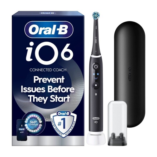 Oral-B iO6 Elektrisk Tannbørste Sort Lava med Refill Oral-B iO6 Elektrisk Tannbørste Sort Lava med Refill