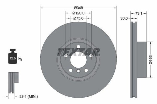 Bremseskive TEXTAR 92320505 Bremseskive TEXTAR 92320505