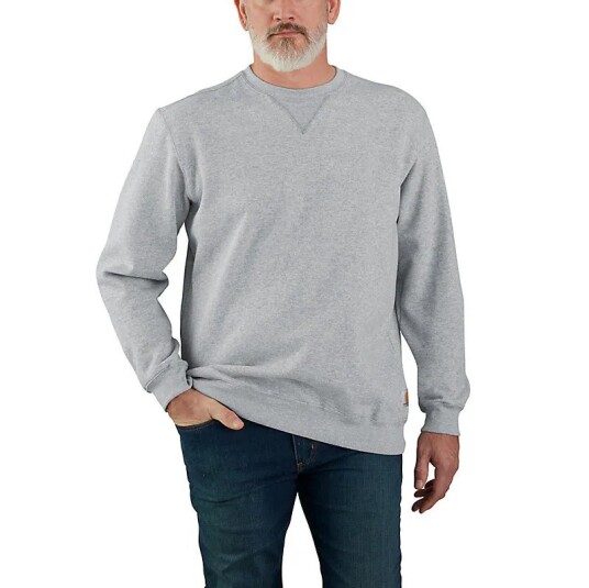 Carhartt Men's Midweight Crewneck Sweatshirt Heather Grey, XL
