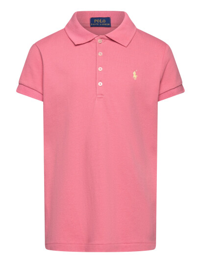 Ralph Lauren Kids Stretch Piqué Polo Shirt Pink 132 140
