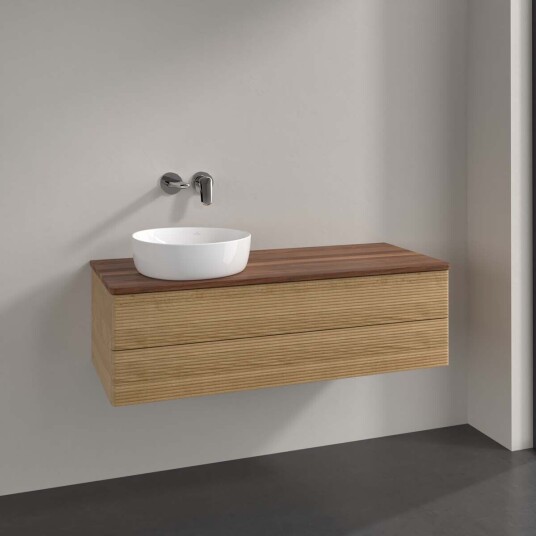 Villeroy & Boch Antao Servantskap med 2 skuffer 120x50x36 cm u/lys Eik/Valnøtt Villeroy & Boch Antao Servantskap med 2 skuffer 120x50x36 cm u/lys Eik/Valnøtt