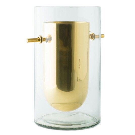Klong Alba Vase Munnblåst Glass / Messing Sylinder Klong Alba Vase Munnblåst Glass / Messing Sylinder