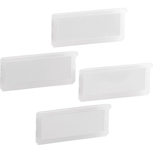 ELFA ETIKETTHOLDER FOR TRÅDKURV/MESHKURV TRANSPARENT 4PK