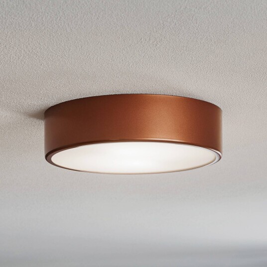 TEMAR LIGHTING Cleo 300 taklampe kobber sensor IP20 Ø 30 cm metall