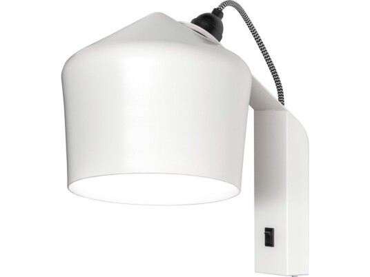 Innolux Pasila Vegglampe, Fast Bryter, Hvit, E27