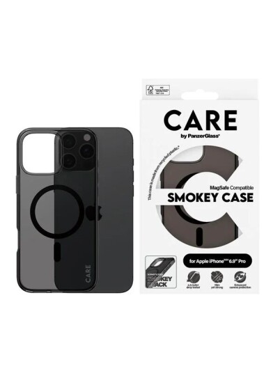 CARE by PanzerGlass Flagship Smokey MagSafe Mobildeksel for iPhone 16 Pro Max