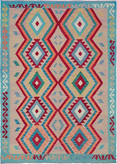 Orientalsk Teppe Vegi Kelim Hand Woven 175 x 247 cm Størrelse: 175 x 247 cm