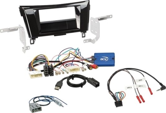 2 Din Kit M/Lomme Nissan Qashqai/X Trail Rattbetj.