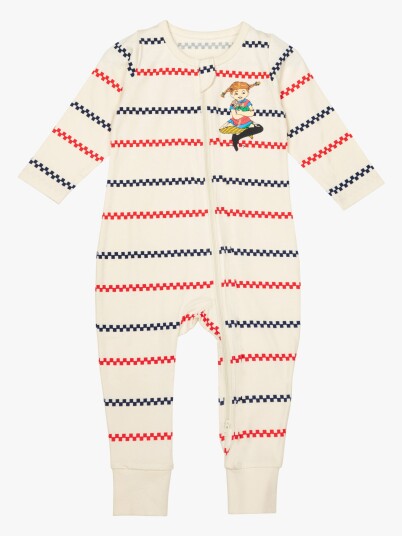 Pippi Langstrømpe X Martinex Square Stripe Pysjamas Kitt 62 Pippi Langstrømpe X Martinex Square Stripe Pysjamas Kitt 62