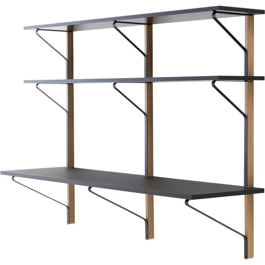 Artek Kaari REB 010 Vegghylle Med Skrivebord Sort Artek Kaari REB 010 Vegghylle Med Skrivebord Sort
