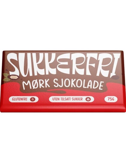 Sukkerfri"s Mørk sjokolade 75 g Sukkerfri"s Mørk sjokolade 75 g