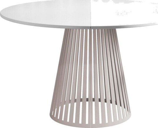 Beylen Matbord 120 cm Rund - Hvit/Beige