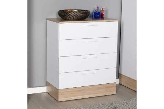 Kommode Matul Eik / Hvit Mellomfarget tre/Hvit Kommode Matul Eik / Hvit Mellomfarget tre/Hvit