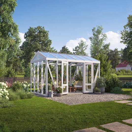 Tredrivhus Linnea - Hvit Hvit, 11,1 M²