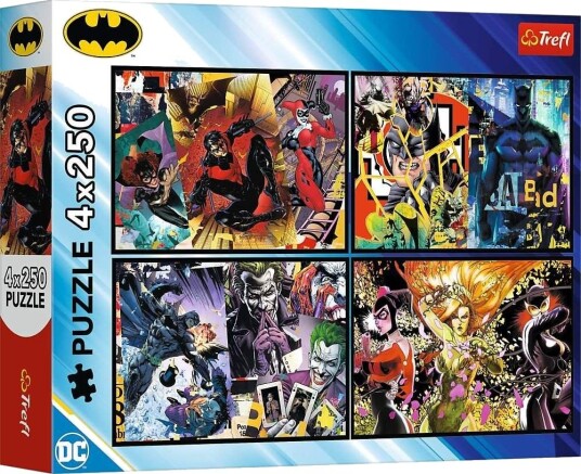 Batman Puslespillsett 4 x 250 Deler