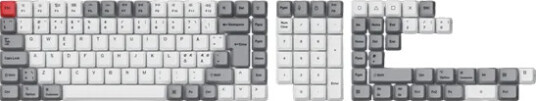 Keychron PBT Full Keycap Set Retro Nordisk hvit T75