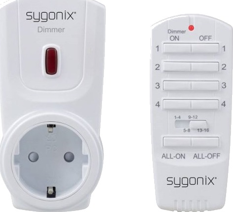 Sygonix Trådløst Dimmersett RSL Mellomstikkontakt 300w
