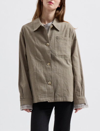 Brixtol Textiles Ally Linen - Brown - L