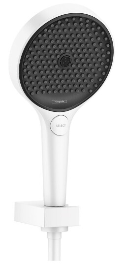 Hansgrohe Rainfinity Dusjholdersett 130 Ø130 mm, 3jet, m/slange 160, Hvit Matt Hansgrohe Rainfinity Dusjholdersett 130 Ø130 mm, 3jet, m/slange 160, Hvit Matt