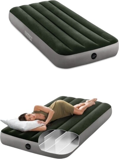 Intex Twin Dura-Beam Downy Luftmadrass Med Fotpumpe 191 X 99cm