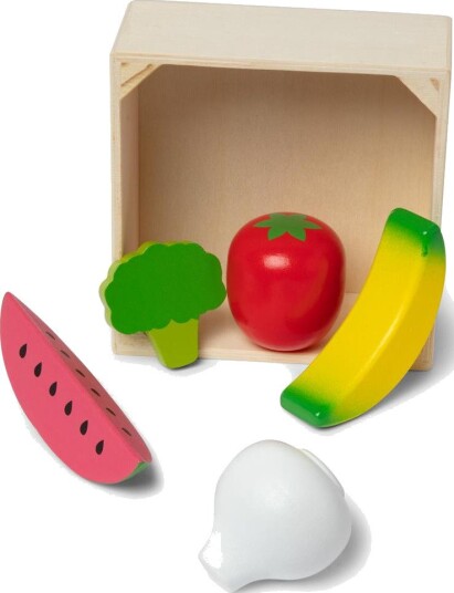 Melissa & Doug Trelekemat Sett Frukt Og Grønnsaker 2+ År