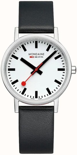 Mondaine Dameklokke A660.30314.16SBBV Classic Hvit/Lær Ø30 mm