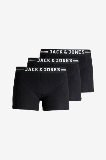 Jack & Jones Boxershorts Sense Trunks 3 pk Svart Jack & Jones Boxershorts Sense Trunks 3 pk Svart