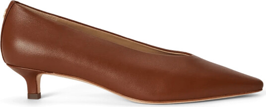 Lauren Ralph Lauren Francesca Nappa Leather Pump Brown 38 Lauren Ralph Lauren Francesca Nappa Leather Pump Brown 38