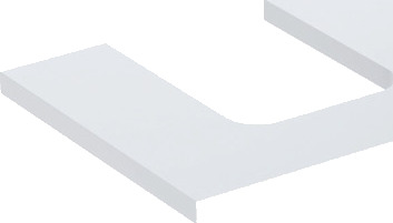 GEBERIT ONE bordplate 600x470x30mm utskjæring i midten for høy kompakt kum