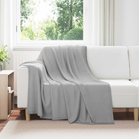 vidaXL Kastepledd 24 pcs Grå 200 x 150 cm Fleece