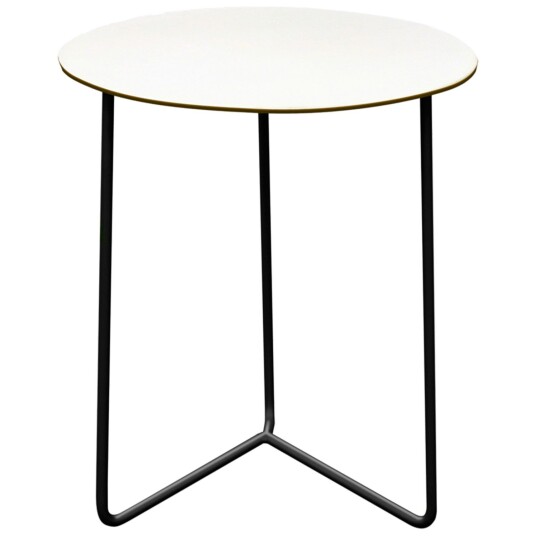 Grythyttan Stålmöbler Grythyttan Stålmöbler High Tech Bord Ø60 cm Hvitt Laminat / Sort