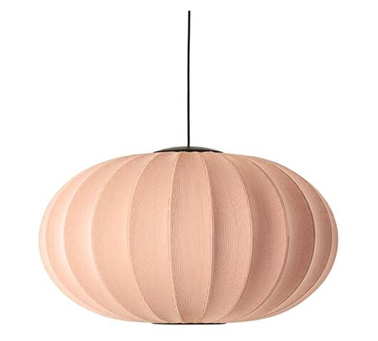 Made By Hand Knit-Wit Oval Taklampe Ø76 Korall LED