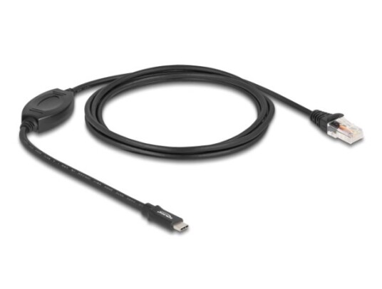 Delock Adapter Usb 2.0 Type-C Stecker Zu 1 X Seriell Rs-232 Rj45 Stecker 1,8 M Schwarz Delock Adapter Usb 2.0 Type-C Stecker Zu 1 X Seriell Rs-232 Rj45 Stecker 1,8 M Schwarz
