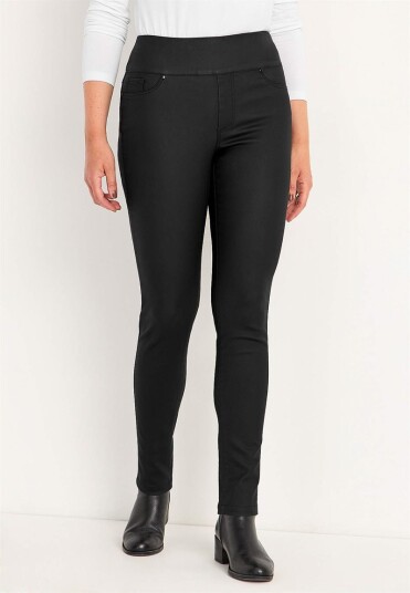 Belagte jeggings med smale ben